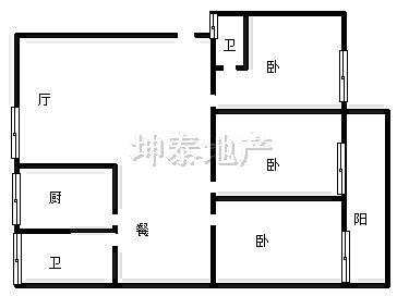 億豐花園三室兩廳，三室向陽，通暖有儲(chǔ)