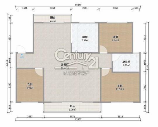 潤(rùn)恒第一城精裝修3室2廳1衛(wèi)110m2104萬(wàn)元