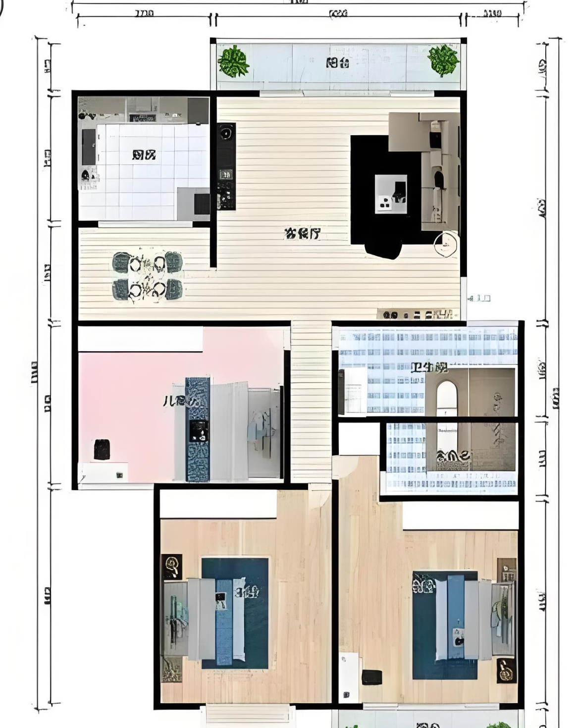 黃金房源 精品戶型 教育保障 戶型毛坯3室2廳2衛(wèi)143m2100萬元 獨(dú)立車庫儲藏室